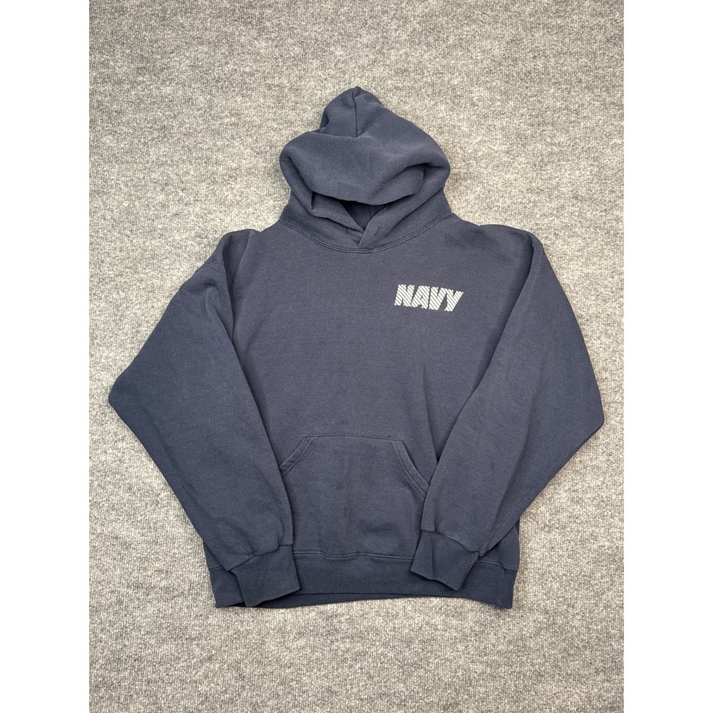 U.S. Navy Originals Pullover Hoodie Navy Blue Made USA Soffe Size L‎